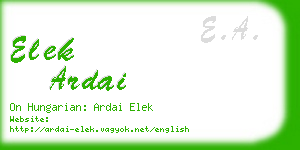 elek ardai business card